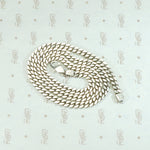 Italian 18" Sterling Flattened Curb Chain Necklace
