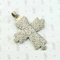 Engraved Silver Vintage Coptic Cross