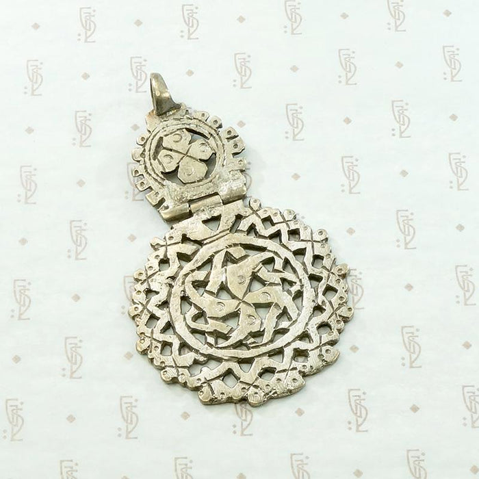 Silver Ethiopian Coptic Cross with Star
