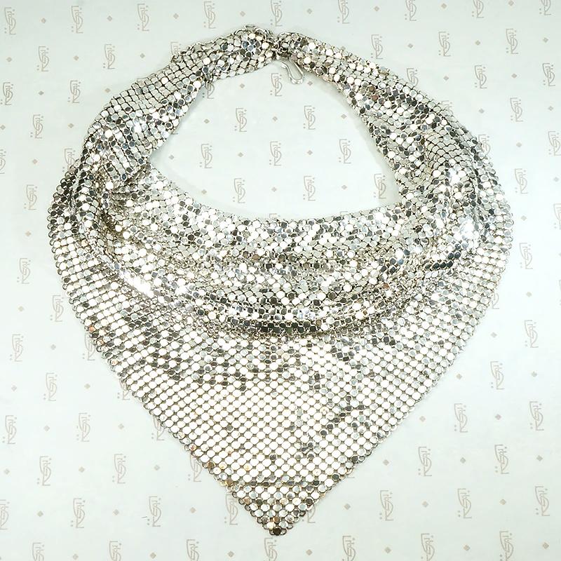 Dazzling Disco Mesh Bib Necklace