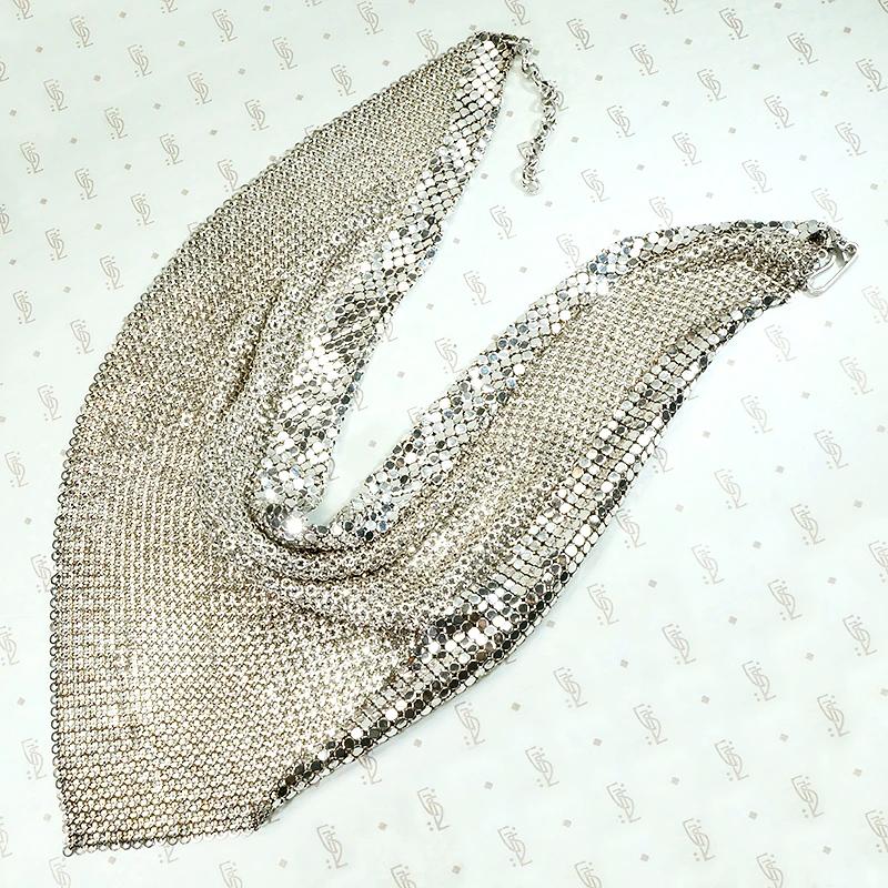 Dazzling Disco Mesh Bib Necklace