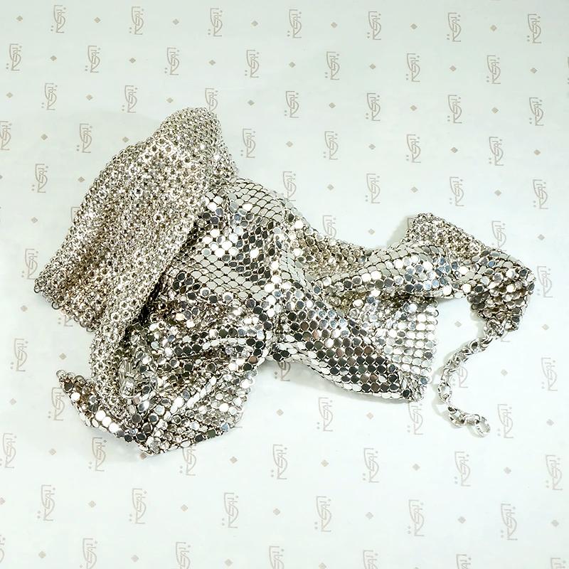 Dazzling Disco Mesh Bib Necklace