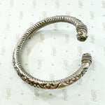 Engraved & Filigreed Silver Bangle Bracelet