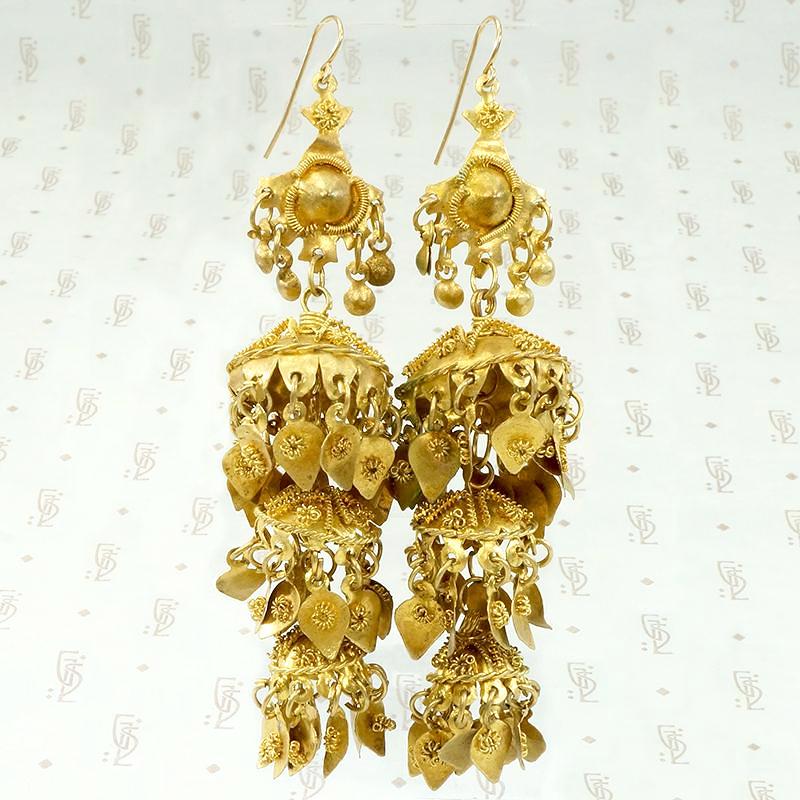 Absolutely Fabulous Golden Shoulder Duster Earrings