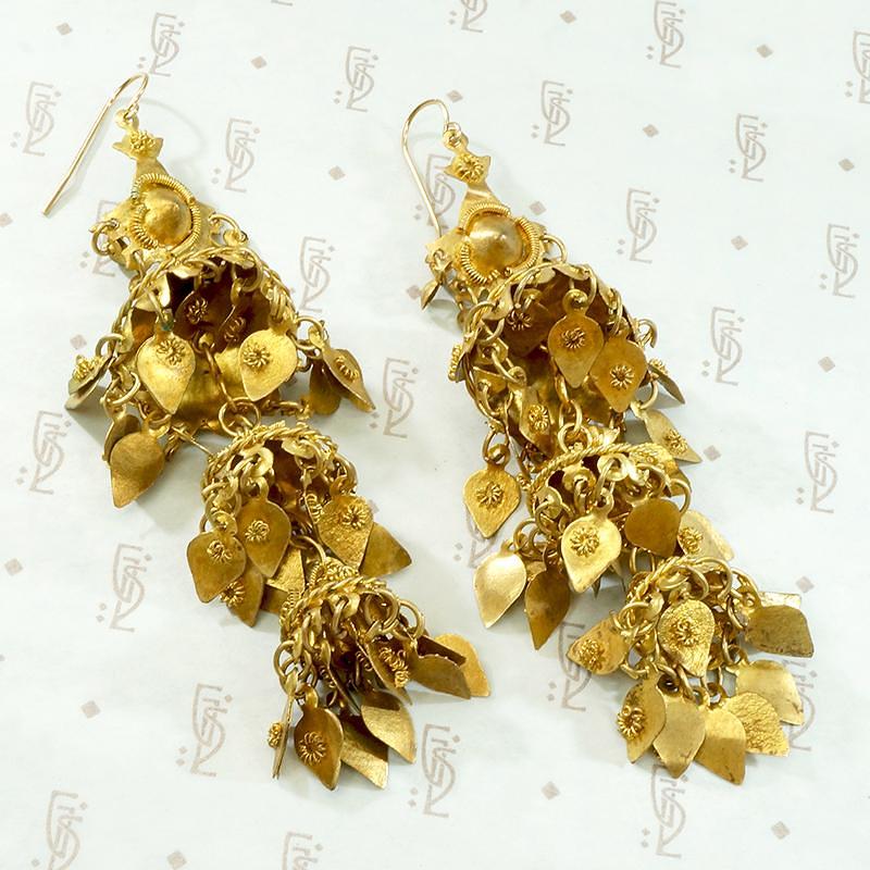 Absolutely Fabulous Golden Shoulder Duster Earrings