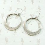 Purest Blue Turquoise Inlay Sterling Hoop Earrings