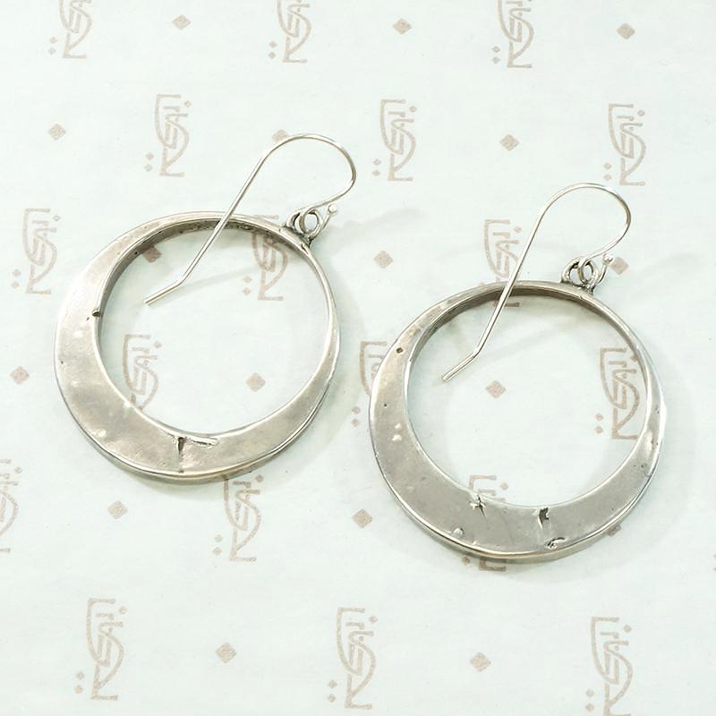 Purest Blue Turquoise Inlay Sterling Hoop Earrings