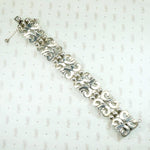 Elegant Mexican Sterling Silver Panel Bracelet