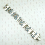 Elegant Mexican Sterling Silver Panel Bracelet