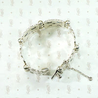 Elegant Mexican Sterling Silver Panel Bracelet