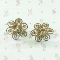 Filigree Flower Earrings in Mexican Silver