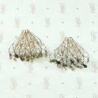 Romantic Silver Filigree Fan Earrings with Dangles