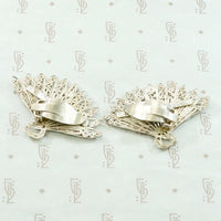 Lacy Little Silver Filigree Fan Earrings
