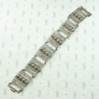 Bohemian Sterling Filigree Panel Bracelet