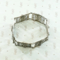 Bohemian Sterling Filigree Panel Bracelet