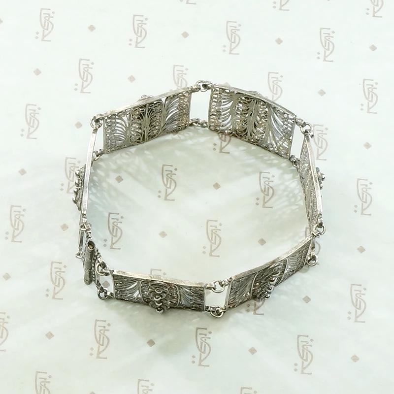 Bohemian Sterling Filigree Panel Bracelet