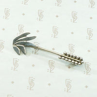 Stylized Agave Plant Silver Brooch by Ruth Ann Begay