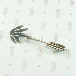 Stylized Agave Plant Silver Brooch by Ruth Ann Begay