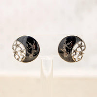 Siam Silver Earrings with Dancers Moon & Stars