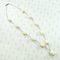 Antique Cowrie Shell Necklace on Silver Chain
