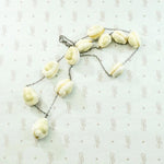 Antique Cowrie Shell Necklace on Silver Chain