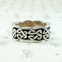 Celtic Knot Vintage Silver Band