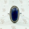 Lapis Lazuli in Sterling Silver Ring with Rope Detail