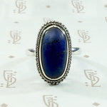 Lapis Lazuli in Sterling Silver Ring with Rope Detail