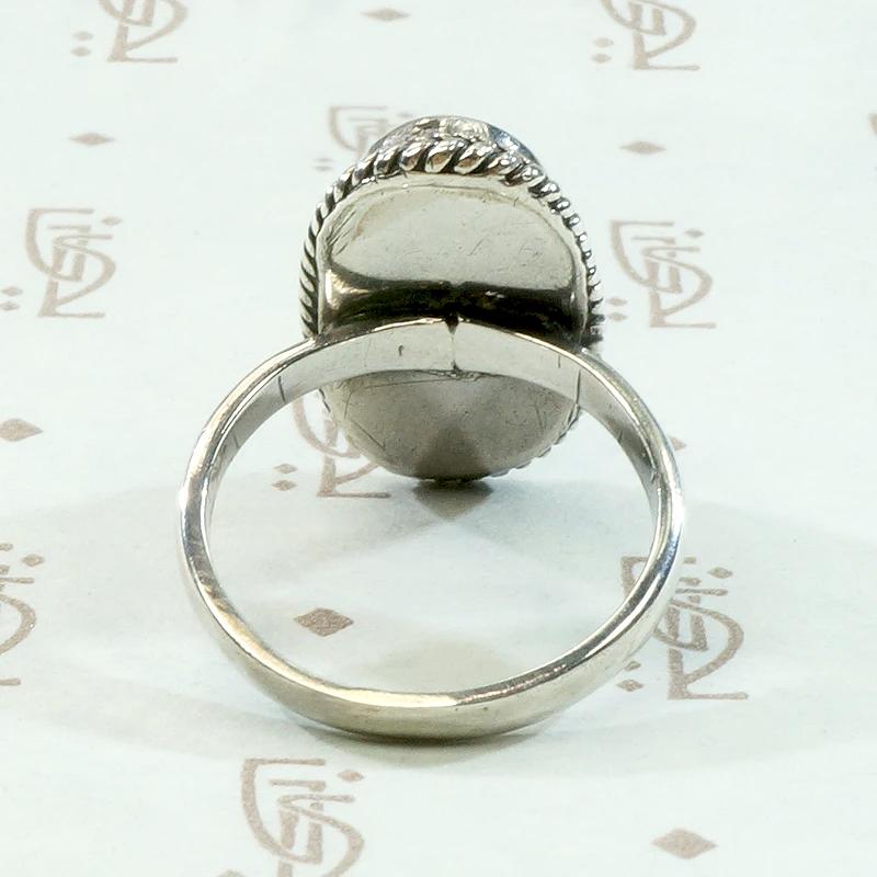Lapis Lazuli in Sterling Silver Ring with Rope Detail