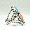 Bold Navajo Sterling Ring with Colorful Stones