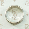 Vintage Sterling Band with Engraved Vines