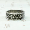 Forget Me Not Vintage Band in Sterling Silver