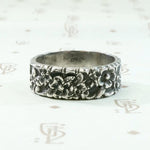 Forget Me Not Vintage Band in Sterling Silver