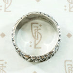 Forget Me Not Vintage Band in Sterling Silver