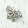 Delightfully Delicate Silver Filigree Butterfly Brooch
