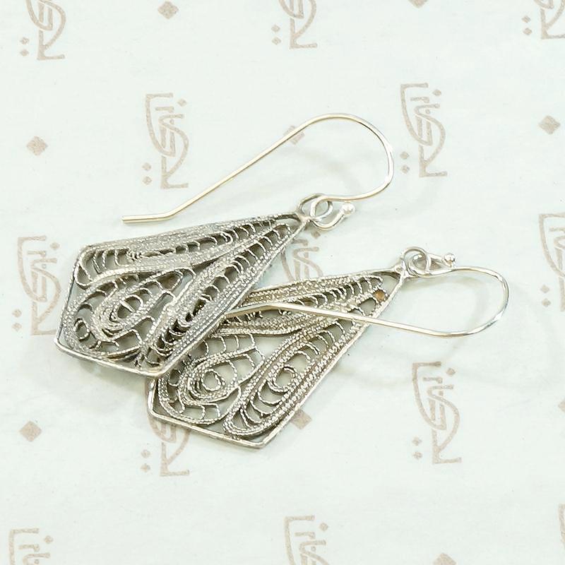 Airy Sterling Silver Filigree Drop Earrings