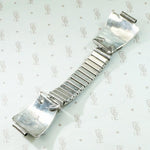 Silver Watch Band with Carved Green Turquoise