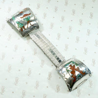 Expandable Watch Band in Silver with Stone Inlay