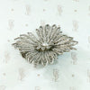 Pure Silver Filigree Flower Brooch