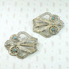 Matched Pair of Ornate Silver Filigree Brooches