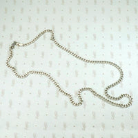 Italian Sterling Flattened Curb Chain Necklace