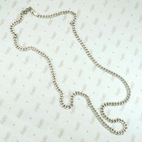Italian Sterling Flattened Curb Chain Necklace