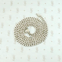 Italian Sterling Flattened Curb Chain Necklace