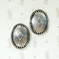 Exquisite Silver Shadowbox Earrings by R. Gee