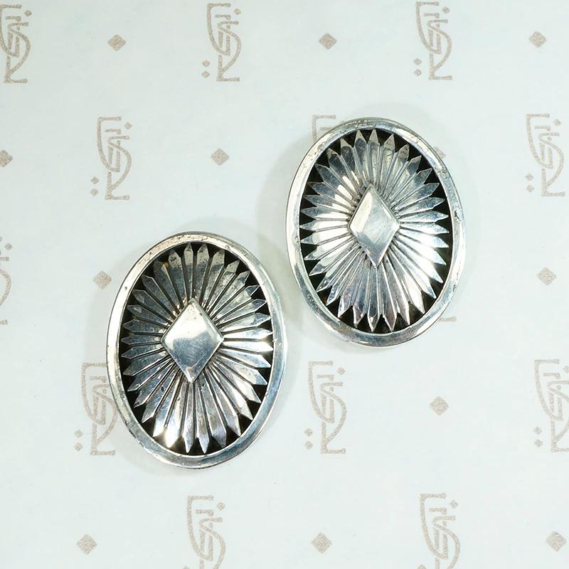 Exquisite Silver Shadowbox Earrings by R. Gee