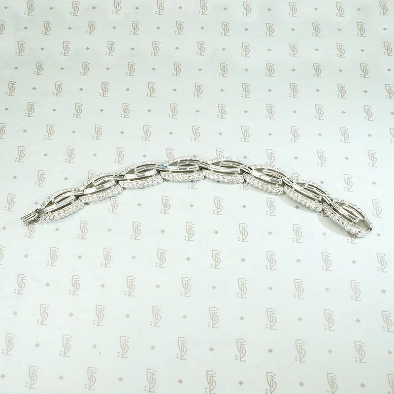 Rhinestone Waves Trifari Bracelet
