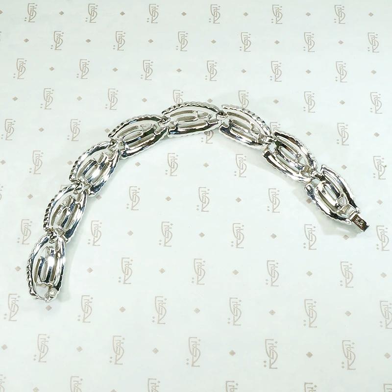 Rhinestone Waves Trifari Bracelet
