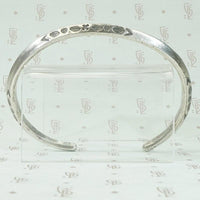 Navajo Slim Silver Cuff with Rocker Designs