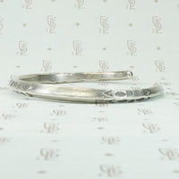 Navajo Slim Silver Cuff with Rocker Designs