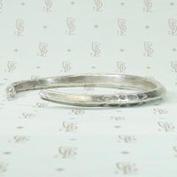 Navajo Slim Silver Cuff with Rocker Designs